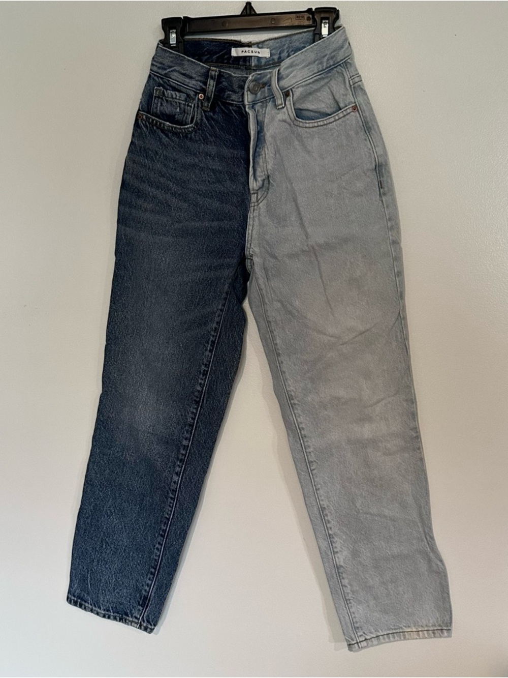 PacSun Two-Tone High Rise Straight Jeans size 23